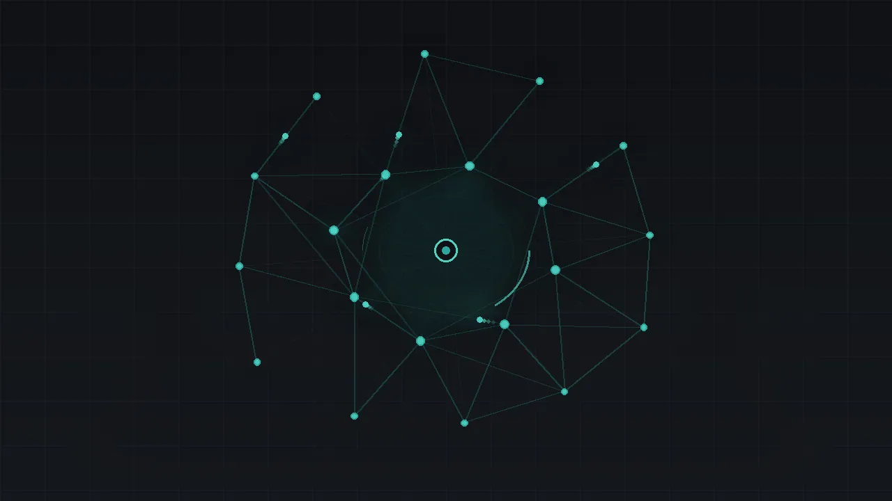 A mesh of connected nodes on a dark field — devices you own, wired to each other